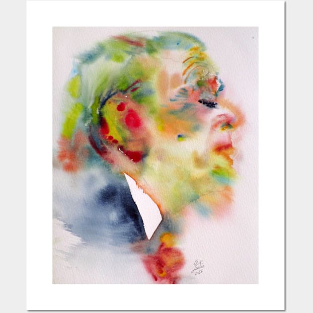 BORGES - watercolor portrait.4 Wall Art by lautir